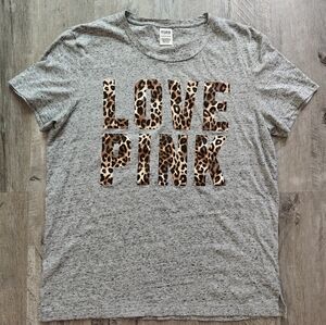 Victoria's Secret Gray Leopard Print T-Shirt